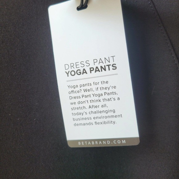 Betabrand Straight Leg Classic Dress Yoga Pants Black Size Medium Short Peti - Picture 3 of 5